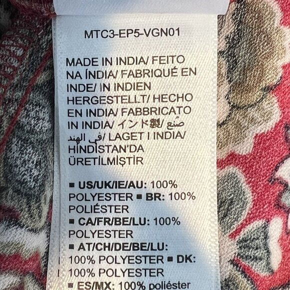 Making the Cut Season 3 Red Floral Crepe Pleated Wide Leg Pants size 3X NWT - Picture 7 of 8